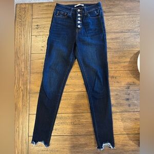 KanCan Women's High Rise Dark Indigo Jeans